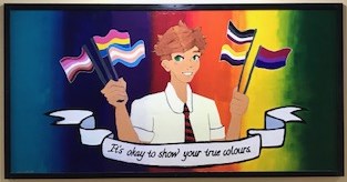 It's okay to show your true colours mural