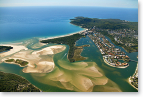 Aerial view of Noosa